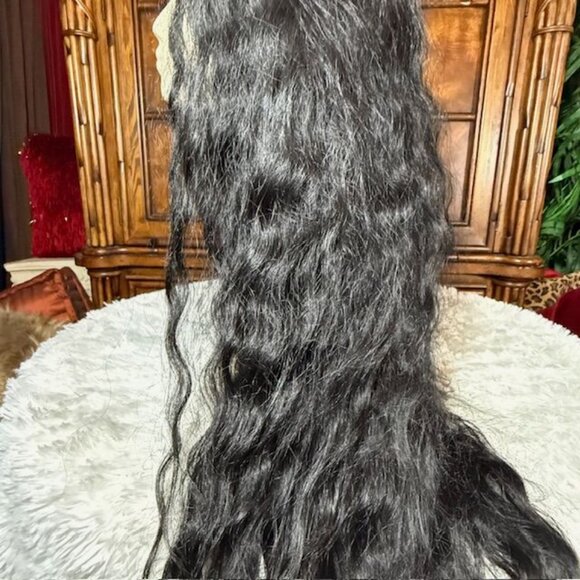 Beshe 33" Luxury Lace Ear to Ear Wig No Tape/No Glue 2" Deep Lace Color 1B - Picture 9 of 16